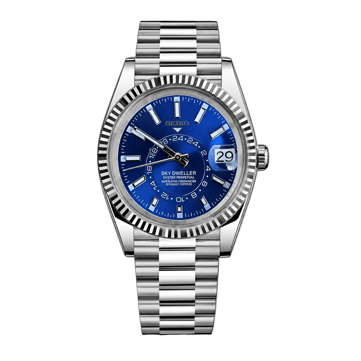Seiko Mod Sky-Dweller – Electric Blue watch