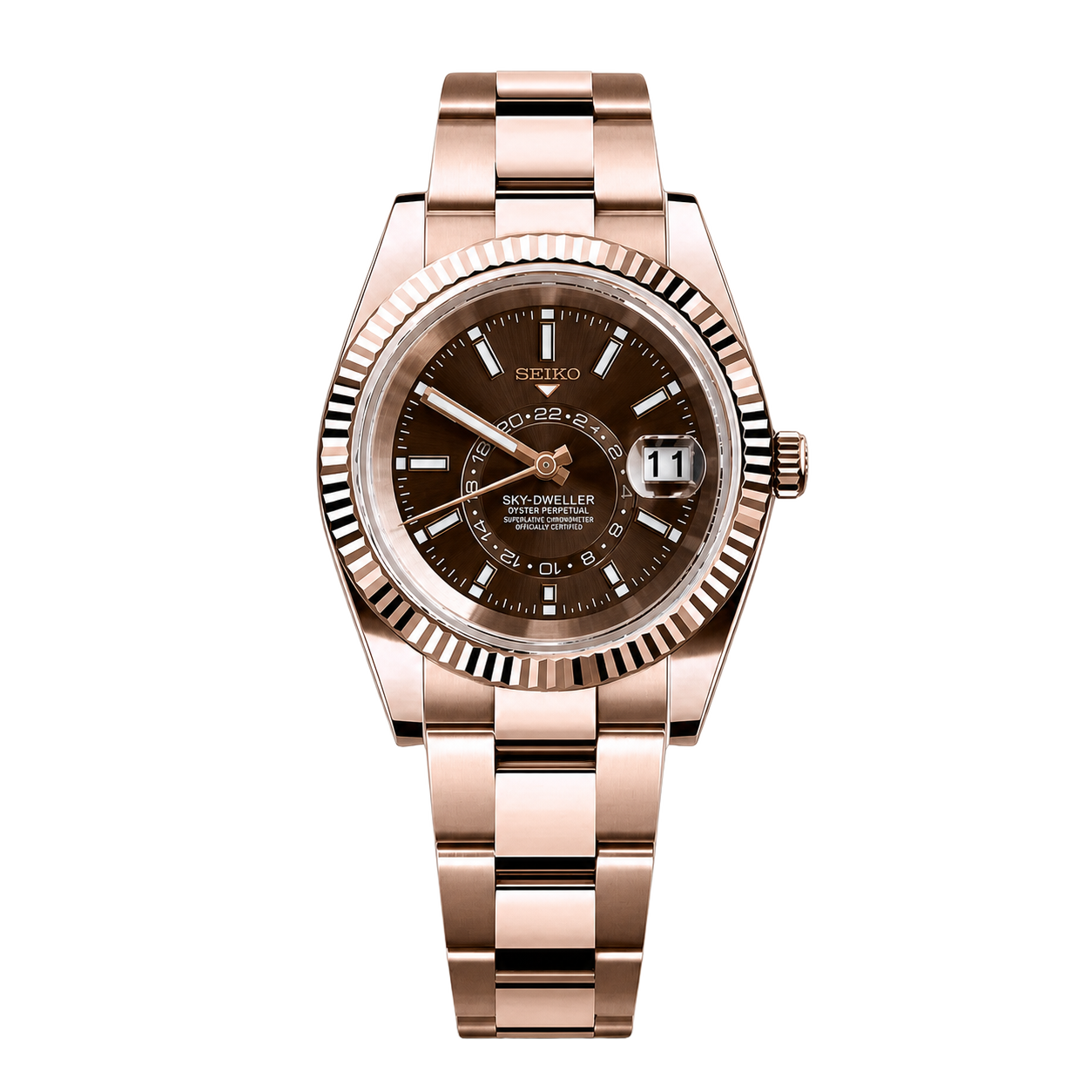 Seiko Mod Sky-Dweller – Rose Gold watch