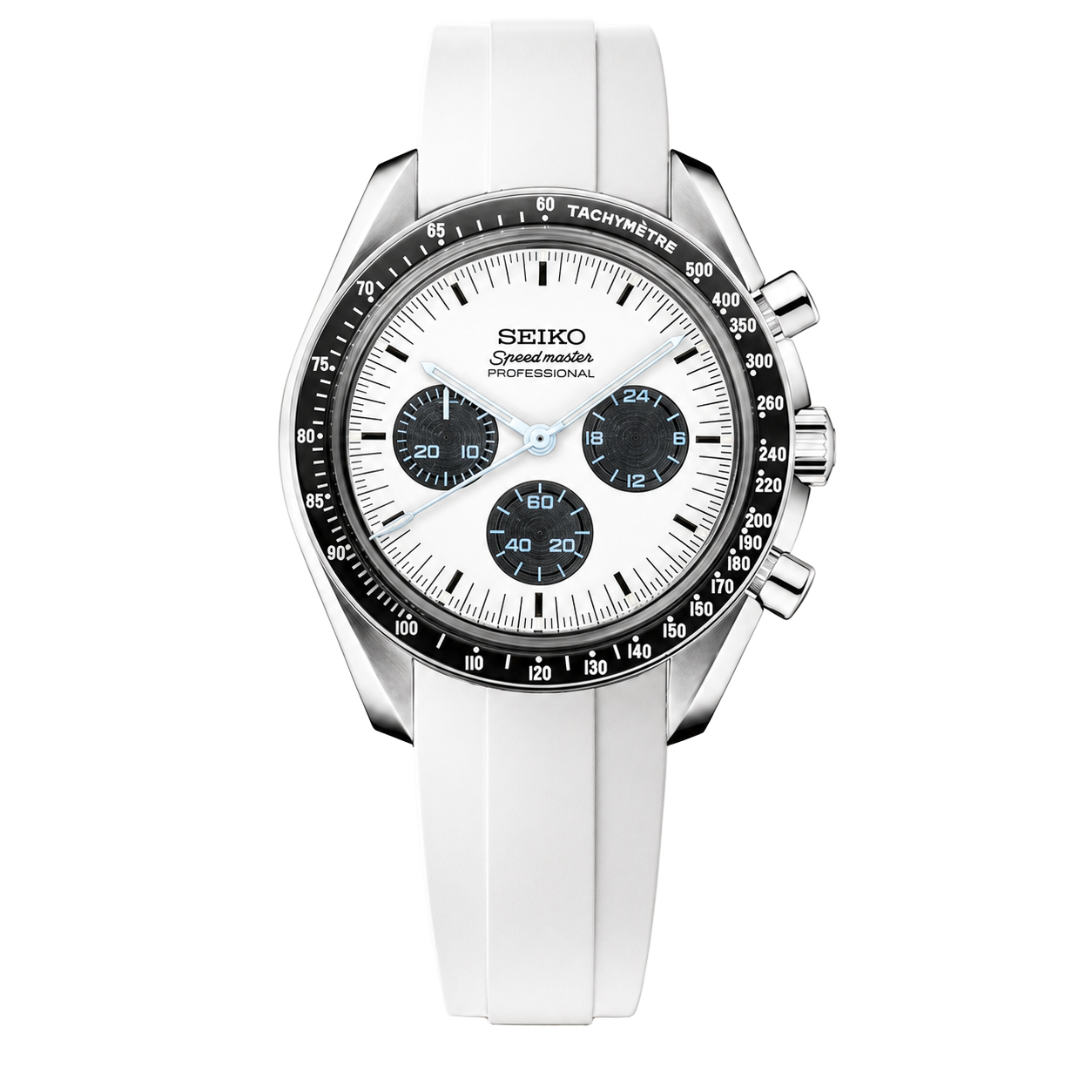 Seiko Mod Speedmaster – White Moon watch