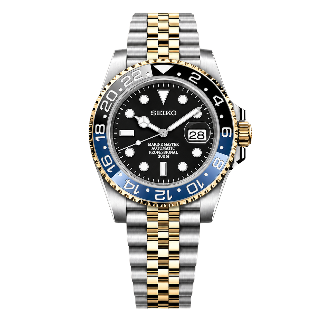Seiko Mod Submariner 24H – Batman 2-Tone watch