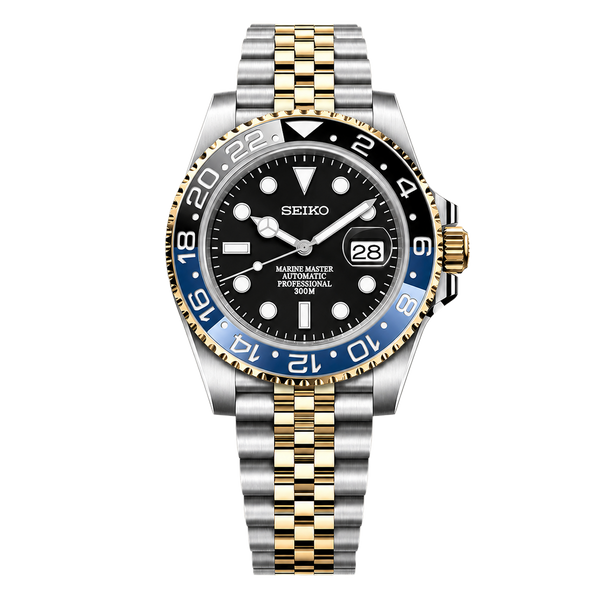 Seiko Mod Submariner 24H - Black Batman Two-Tone