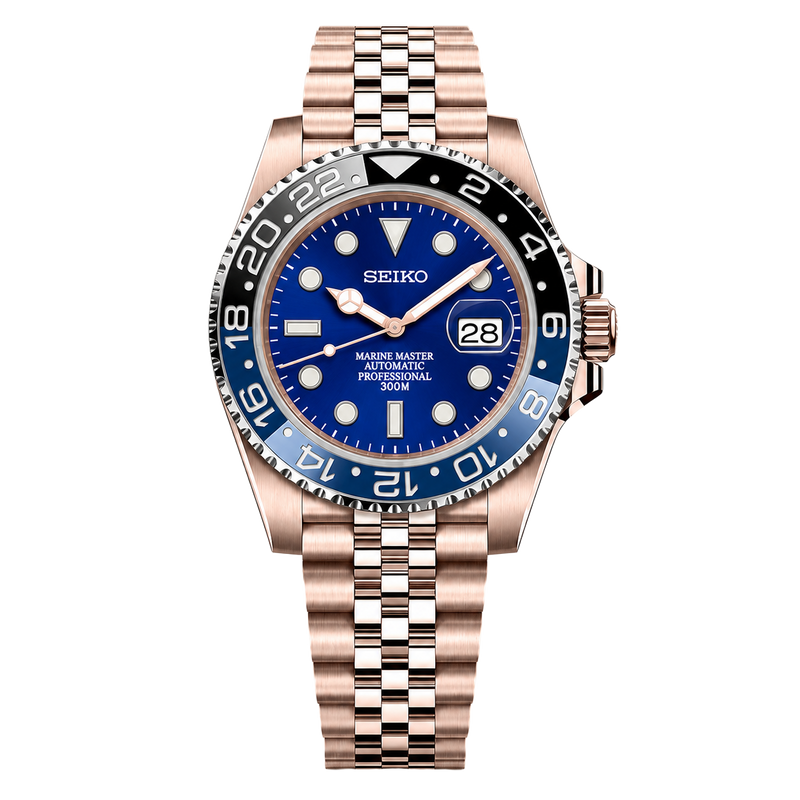 Seiko Mod Submariner 24H – Batman Rose Gold