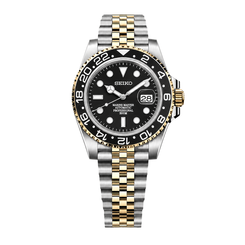 Seiko Mod Submariner 24H – Black Gold 2-Tone