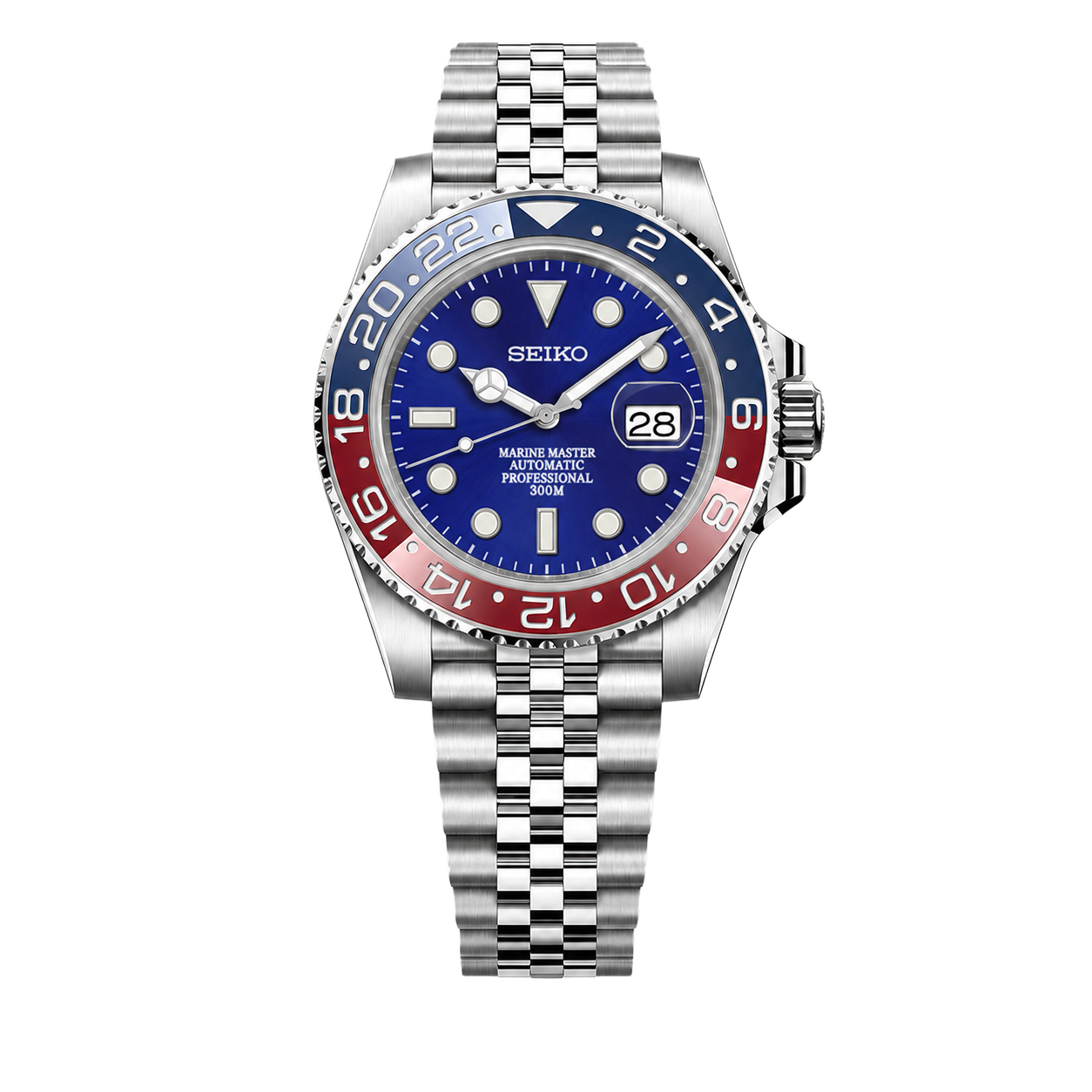 Seiko Mod Submariner 24H – Blue Pepsi watch