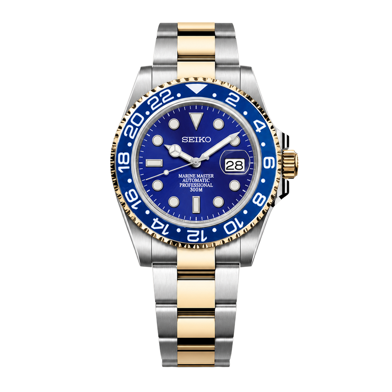 Seiko Mod Submariner 24H – Bluesy 2-Tone watch