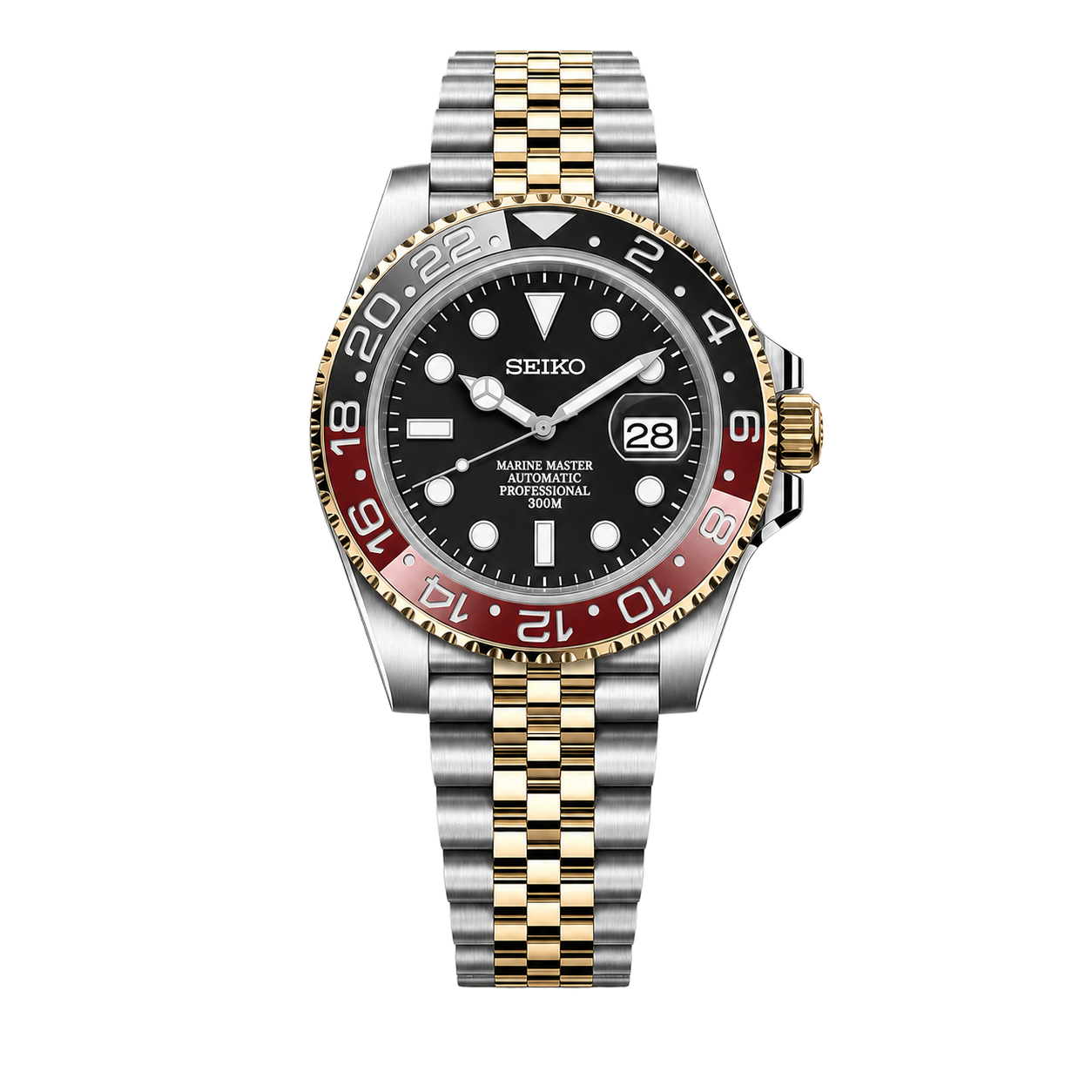 Seiko Mod Submariner 24H – Coke 2-Tone watch
