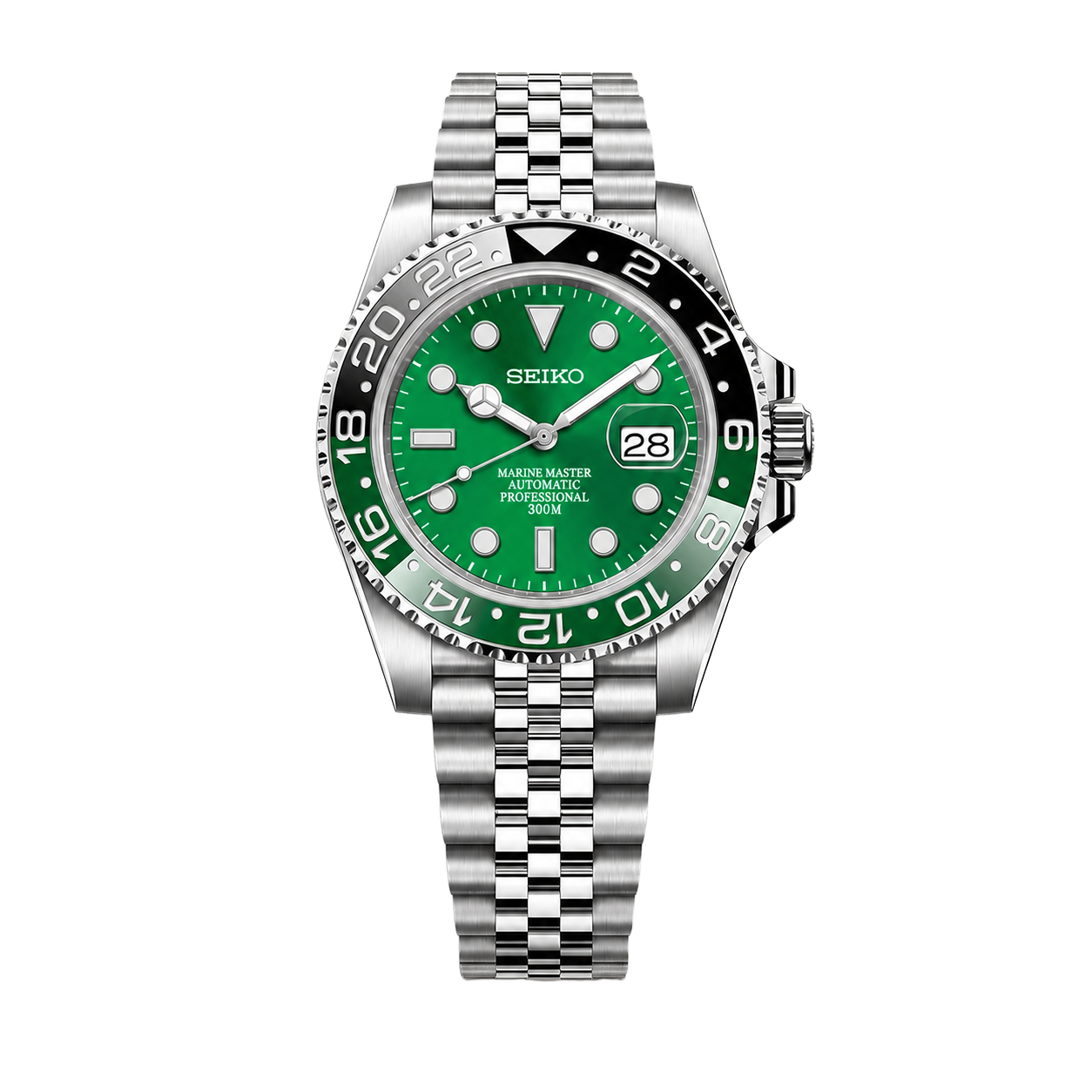Seiko Mod Submariner 24H – Green Sprite watch