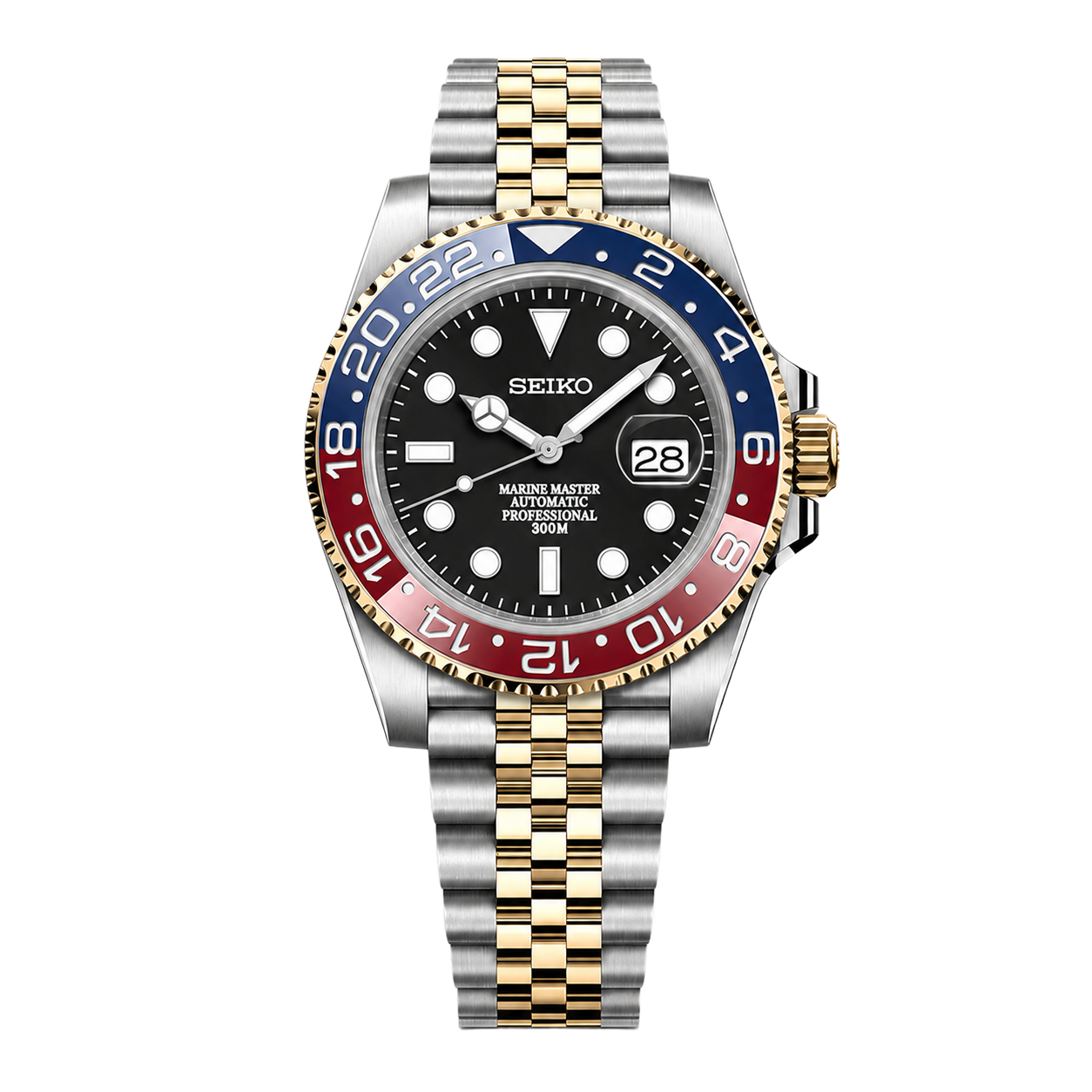 Seiko Mod Submariner 24H – Pepsi 2-Tone watch