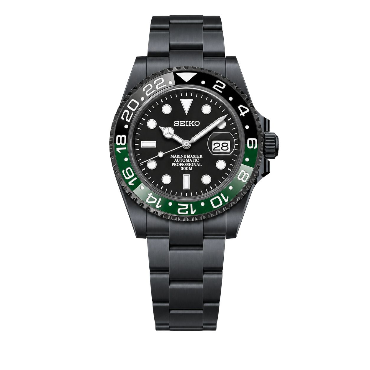 Seiko Mod Submariner 24H – Stealth Sprite watch
