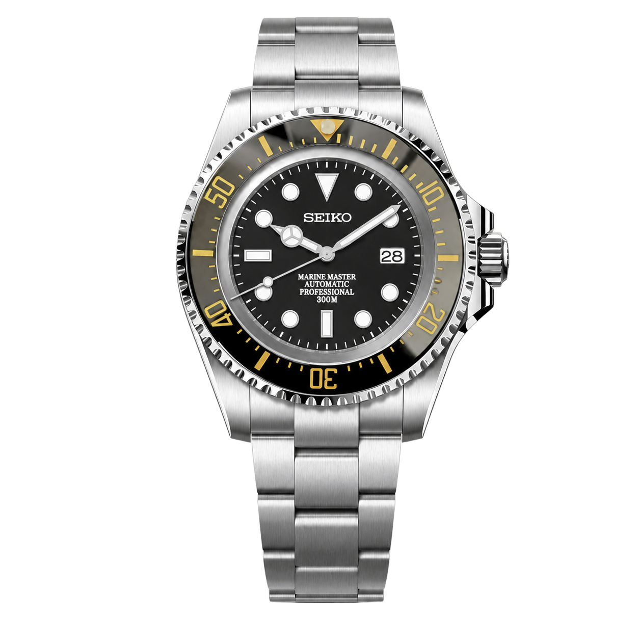 Seiko Mod Submariner 44mm XL – Black Royale watch