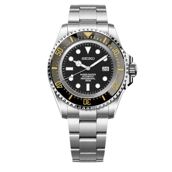 Seiko Mod Submariner 44mm XL – Black Royale