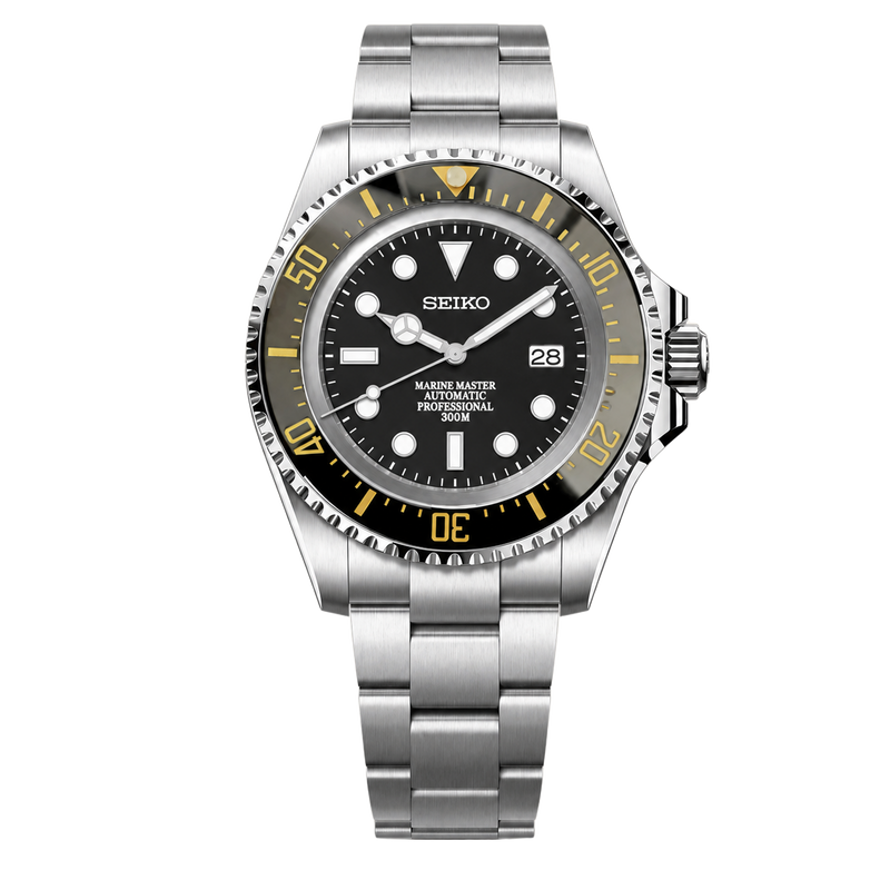 Seiko Mod Submariner 44mm XL – Black Royale