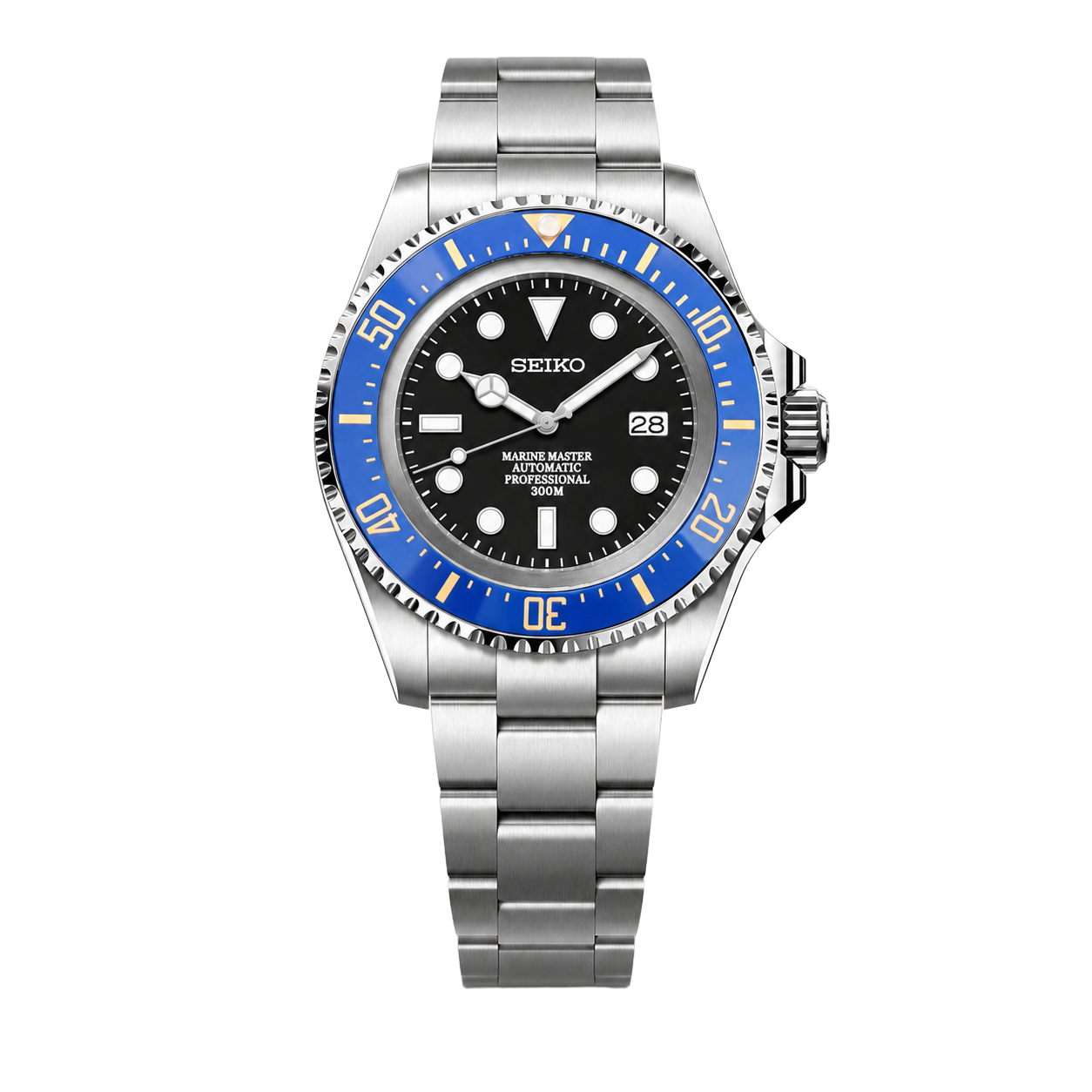 Seiko Mod Submariner 44mm XL – Blue Royale watch