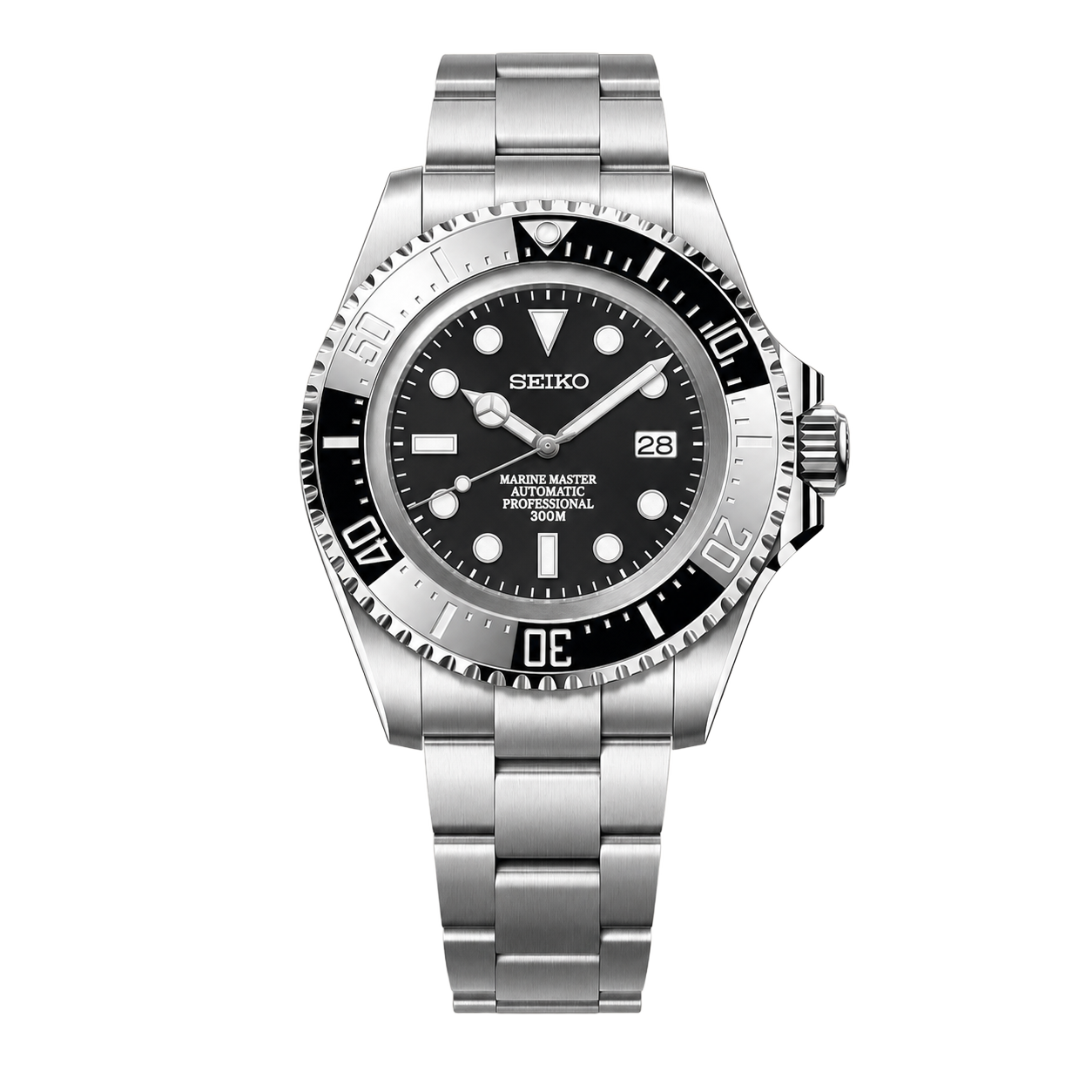 Seiko Mod Submariner 44mm XL – Classic Black watch