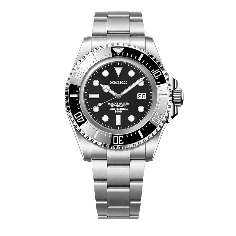 Seiko Mod Submariner 44mm XL – Classic Black