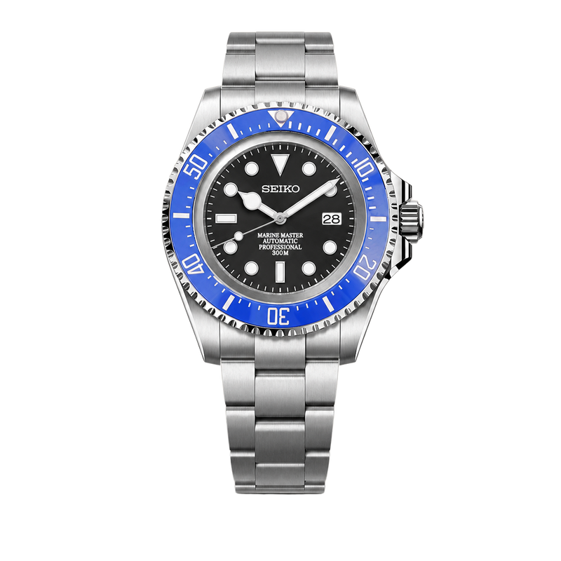 Seiko Mod Submariner 44mm XL – Classic Blue