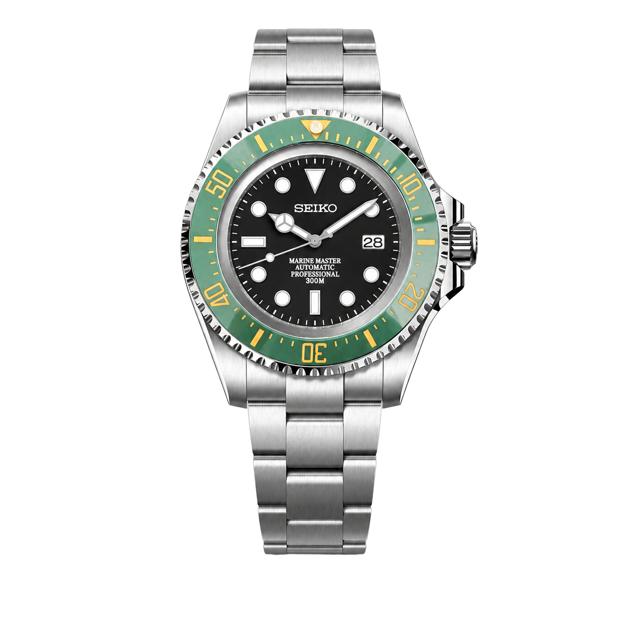 Seiko Mod Submariner 44mm XL – Green Royale watch