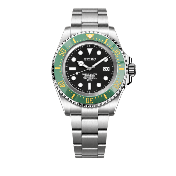 Seiko Mod Submariner 44mm XL – Green Royale