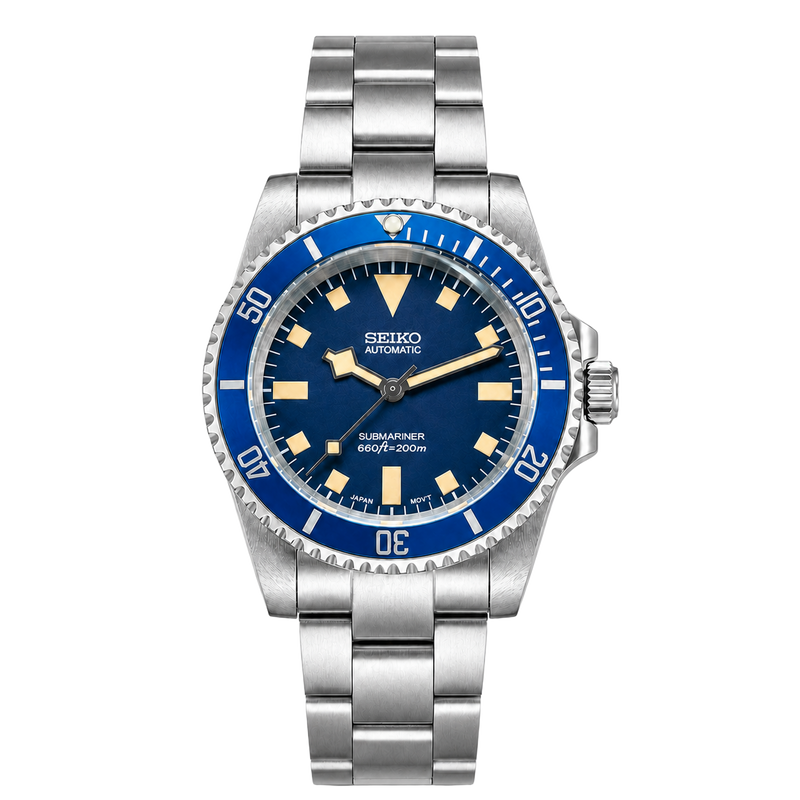 Seiko Mod Submariner - Blue Snowflake Diver watch