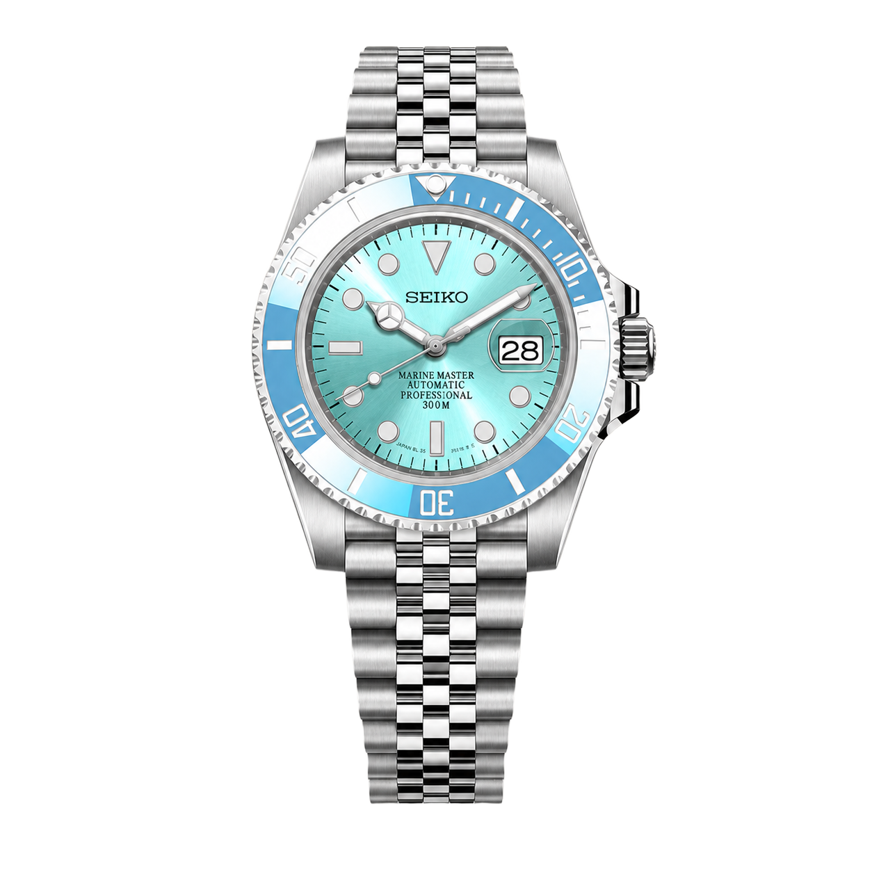 Seiko Mod Submariner Diver – Tiffany Sunburst watch
