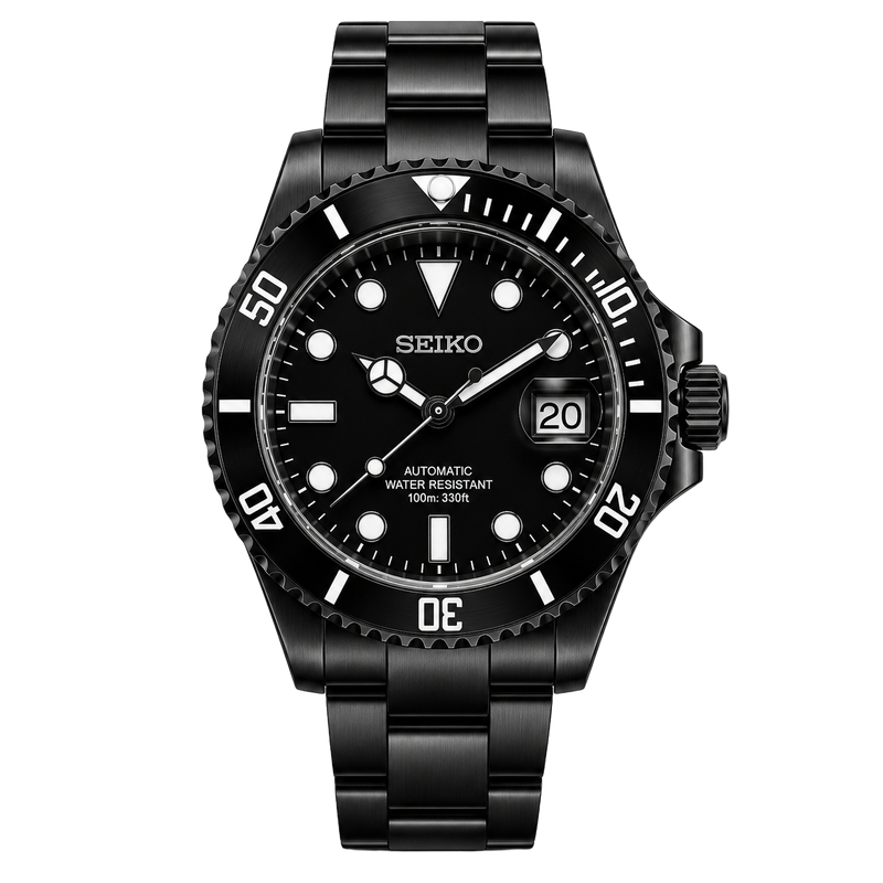 Seiko Mod Submariner – No Date Black watch