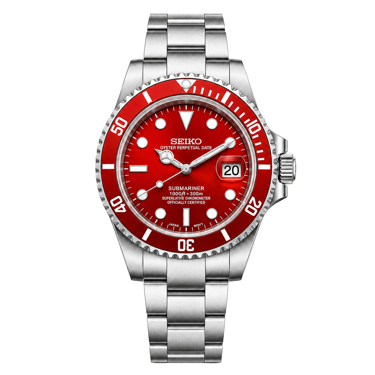 Seiko Mod Submariner – Red Sub Vintage watch