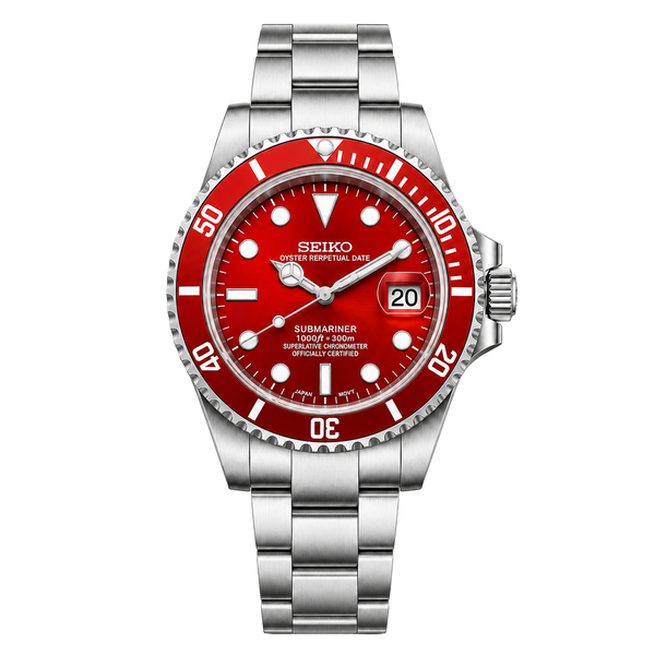 Seiko Mod Submariner – Red Sub Vintage
