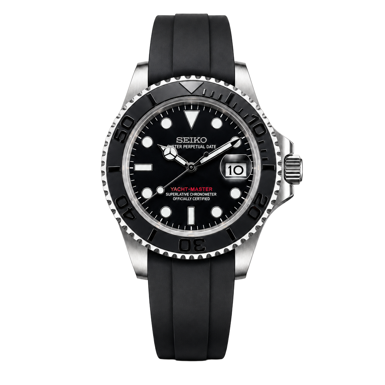 Seiko Mod Yacht-Master – Black Dial watch