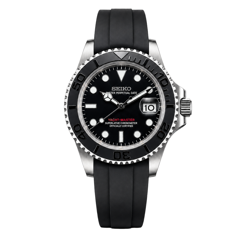 Seiko Mod Yacht-Master – Black Dial watch