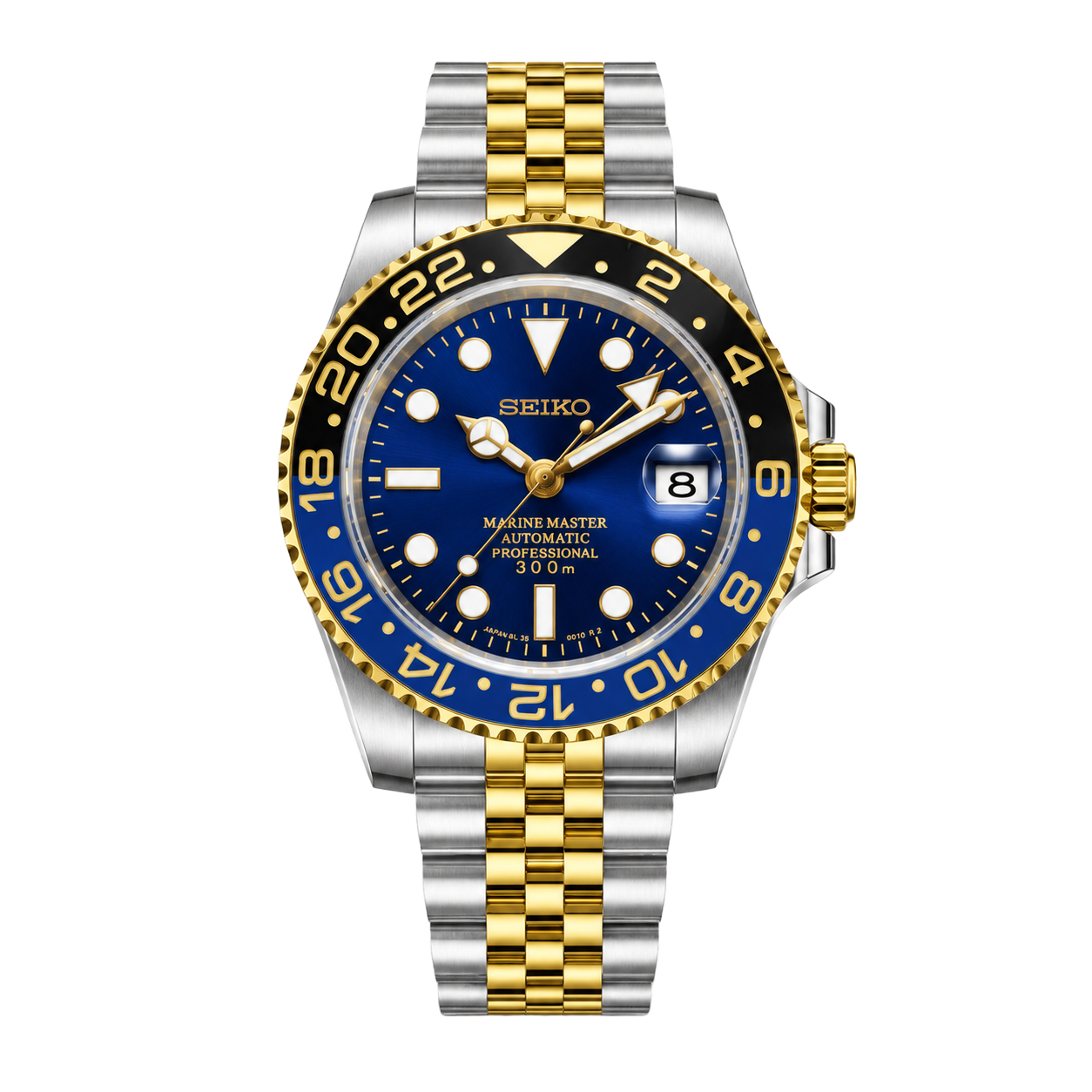 Seiko Mod Yacht-Master – Two-Tone Blue watch
