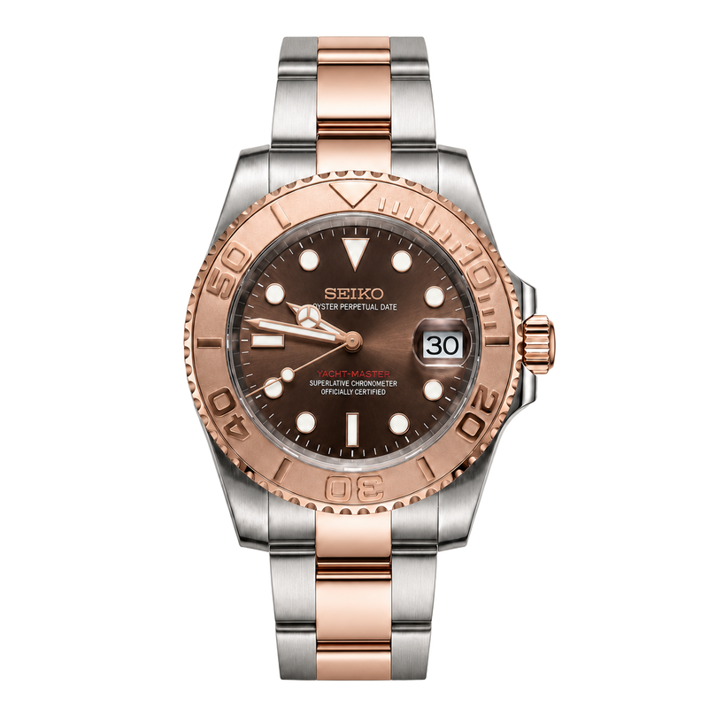 Seiko Mod Yacht-Master – Two-Tone Chocolate