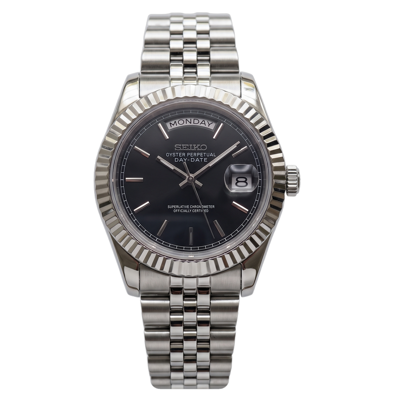 Seiko Mod Day-Date – Baton Black