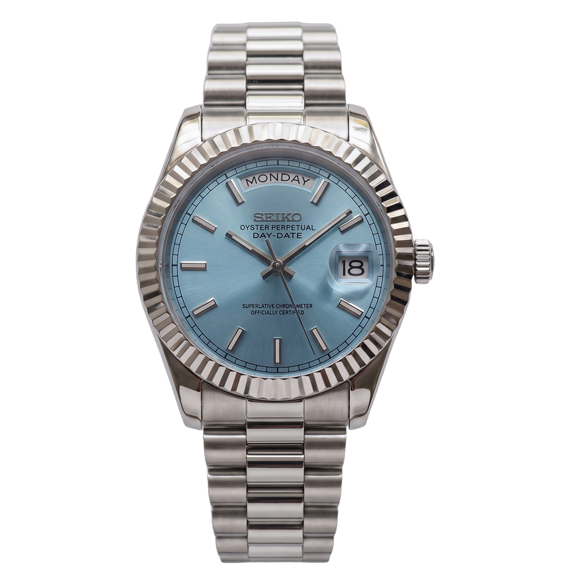 Seiko Mod Day-Date – Baton Sky Blue