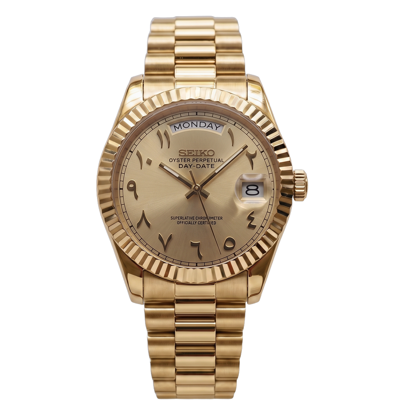 Seiko Mod Day-Date – Gold Arabic