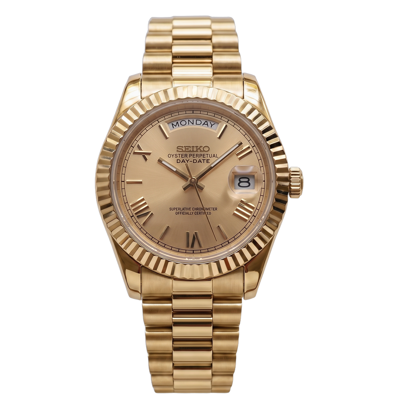 Seiko Mod Day-Date – Gold Champagne