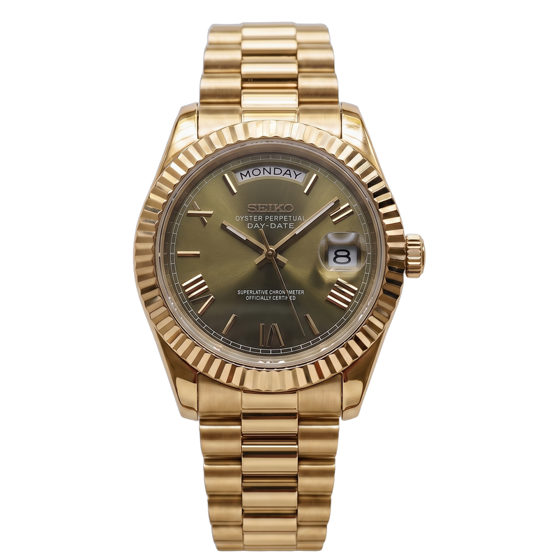Seiko Mod Day-Date – Gold Khaki