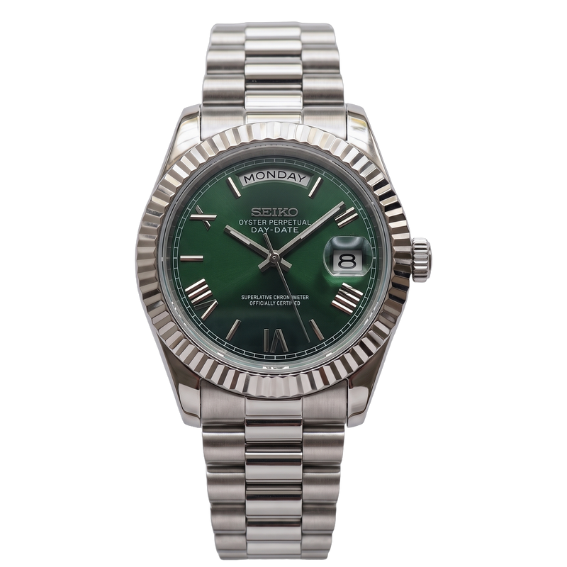 Seiko Mod Day-Date – Roman Green