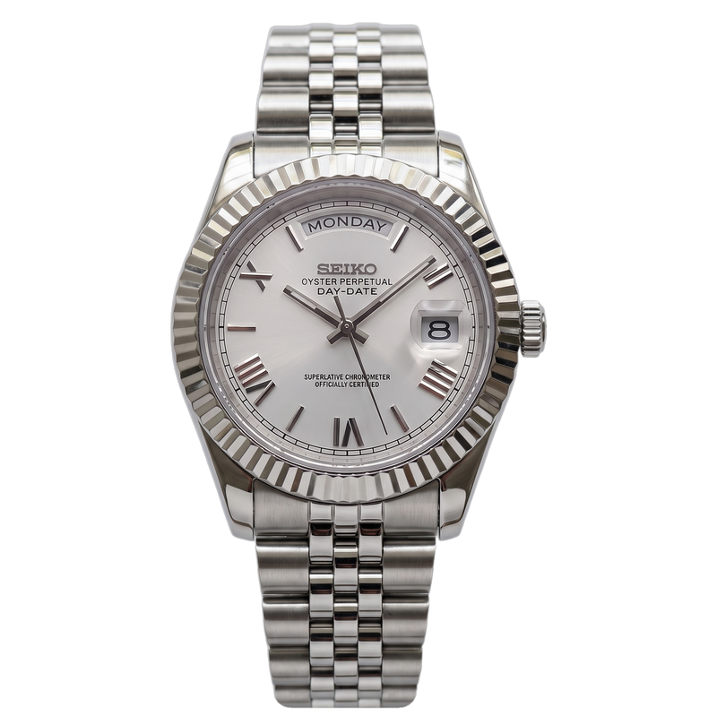 Seiko Mod Day-Date – Roman White