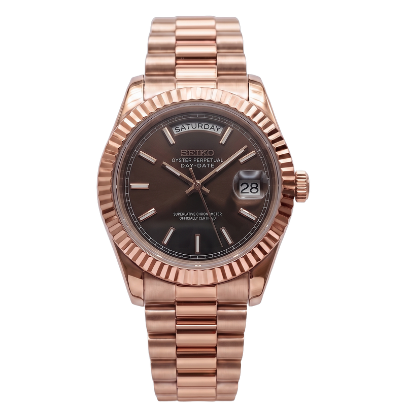 Seiko Mod Day-Date – Rose Chocolate