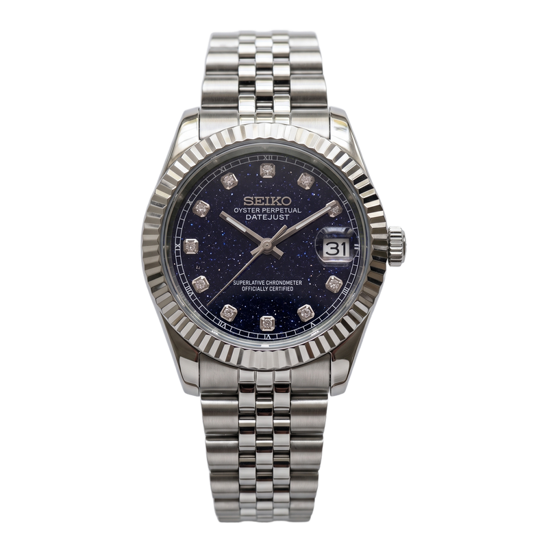 Seiko Mod Datejust – Blue Starry Dust Diamond Dial