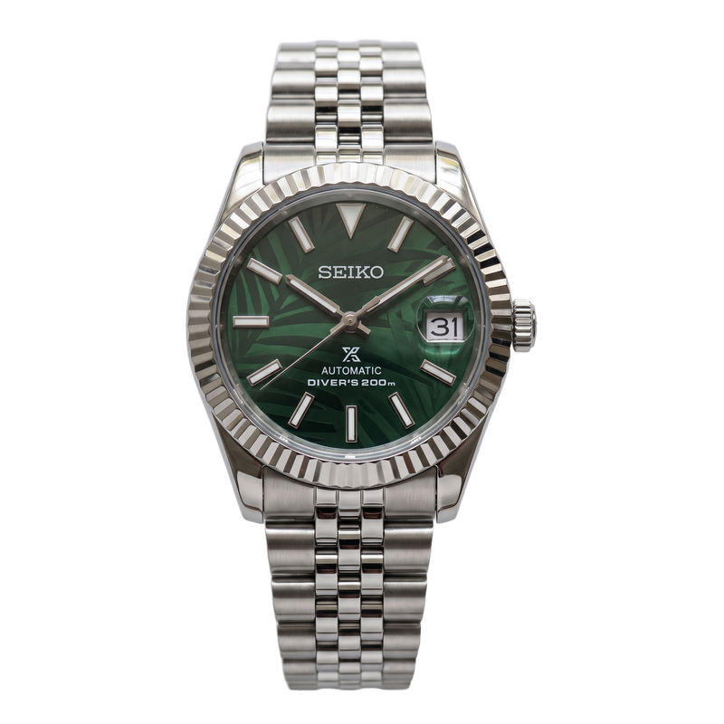 Seiko Mod Datejust – Green Palm Dial