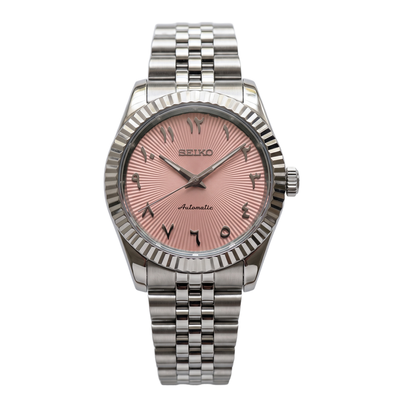 Seiko Mod Datejust – Pink Arabic