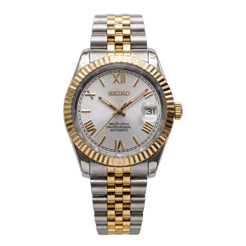 Seiko Mod Datejust – Bright Roman Two-Tone