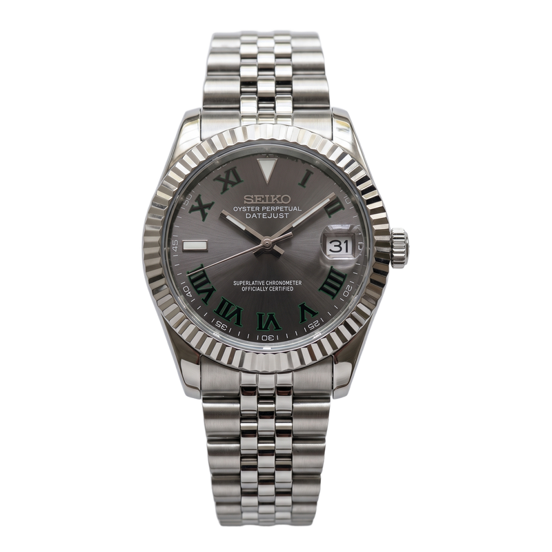 Seiko Mod Datejust - Cadran romain Wimbledon