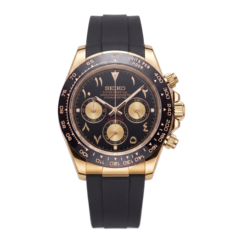Seiko Mod Daytona – Gold Arabic Dial