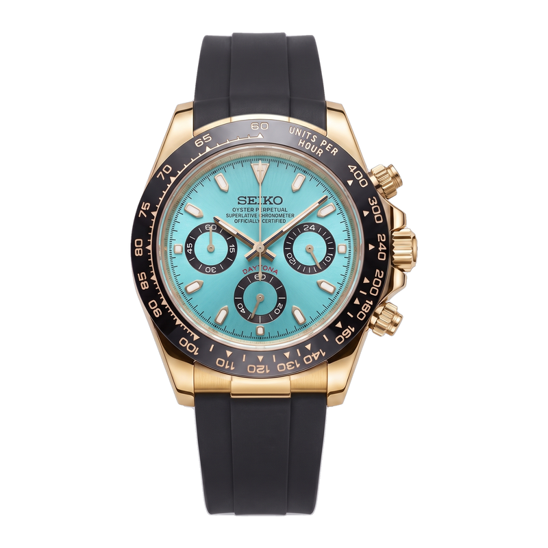 Seiko Mod Daytona – Gold Turquoise