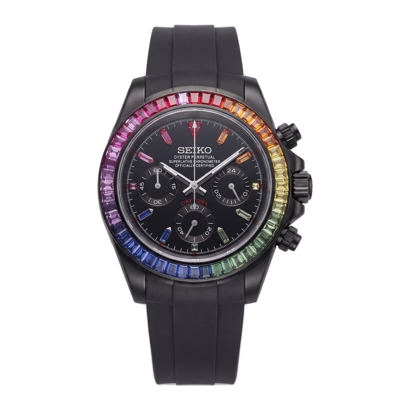 Seiko Mod Daytona – Stealth Rainbow