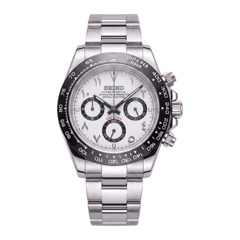 Seiko Mod Daytona – White Arabic