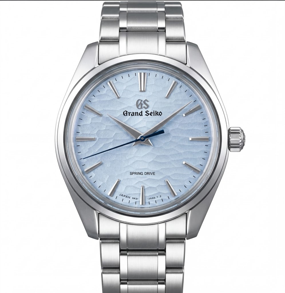 Seiko Mod Grand Seiko Glacier Blue Texture no-date dial