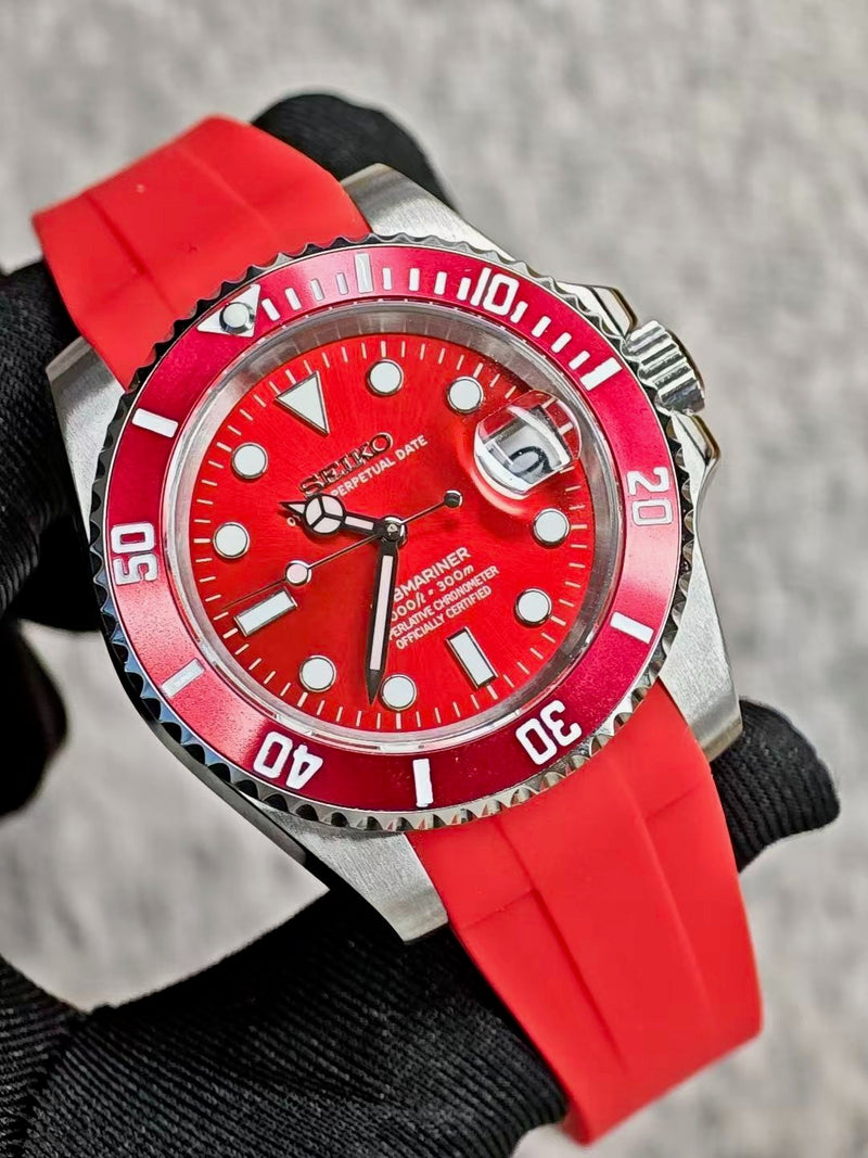 Seiko Mod Submariner – Red Sub Vintage